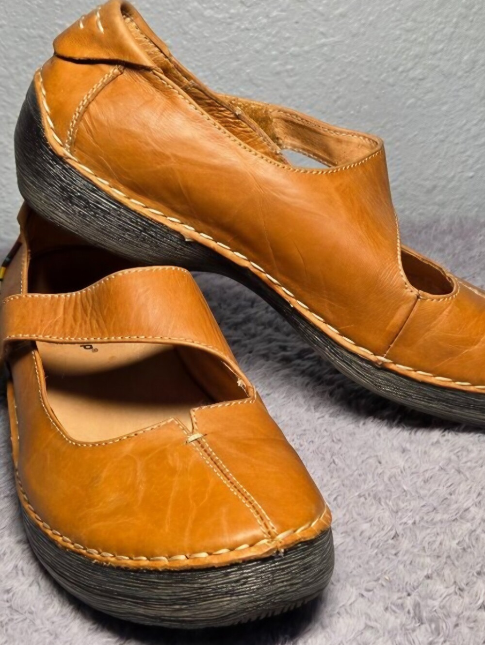 Spring Step Debutante Mary Jane Brown Leather – Size: 7.5-8 (38 EU) Women’s